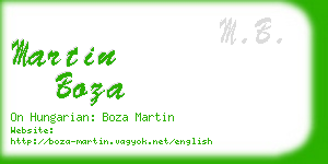 martin boza business card